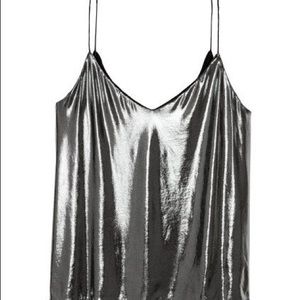 Shiny metallic tank top
